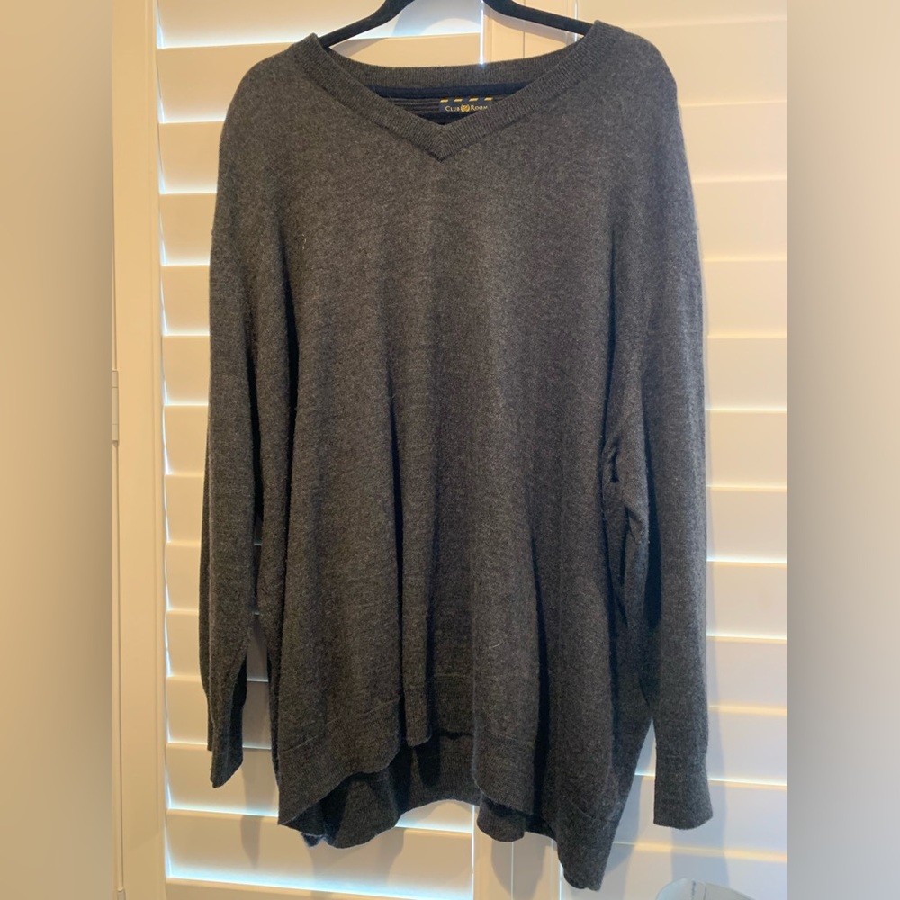 Club Room Men’s Big and Tall Gray Sweater Size 4XB